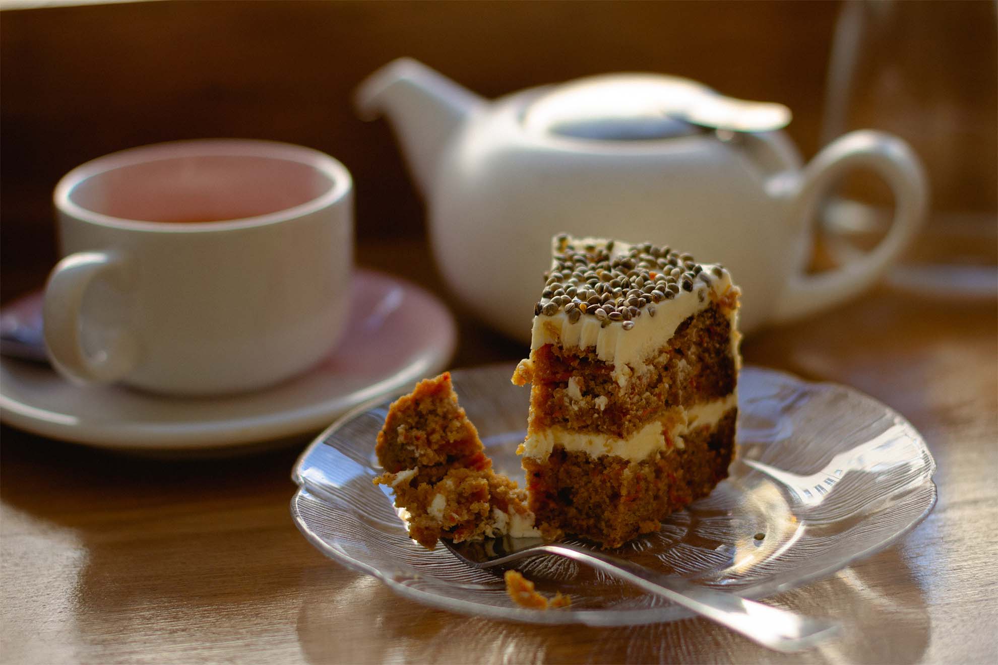 a slice of cake on a plate